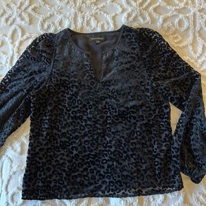 Banana Republic black burnout, long sleeve, V neck, size S